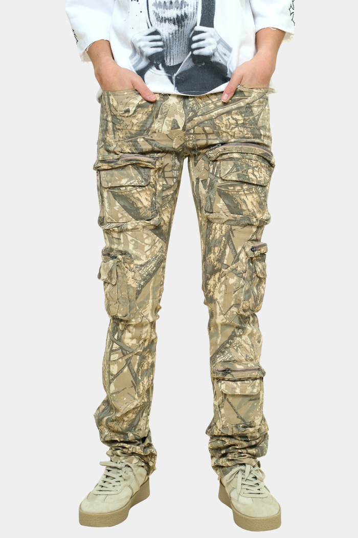 Twill Stacked Pants W/Multi Cargo Pocket G-Style USA