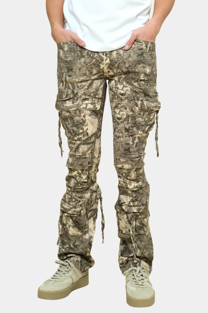Twill Stacked Pants W/Multi Cargo Pocket G-Style USA
