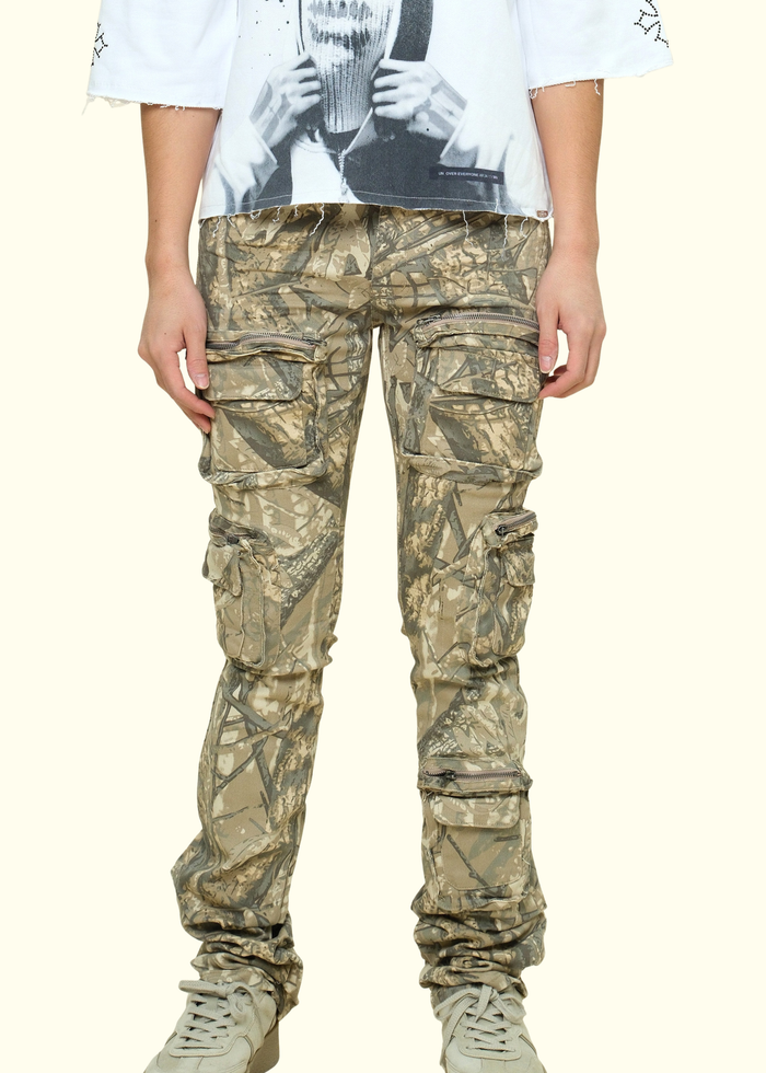 Twill Stacked Pants W/Multi Cargo Pocket G-Style USA