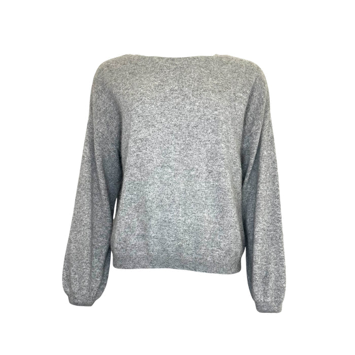 TWNS the label knitted Los Angeles pullover long puffed sleeves boat neck