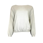 TWNS the label knitted Los Angeles pullover long puffed sleeves boat neck