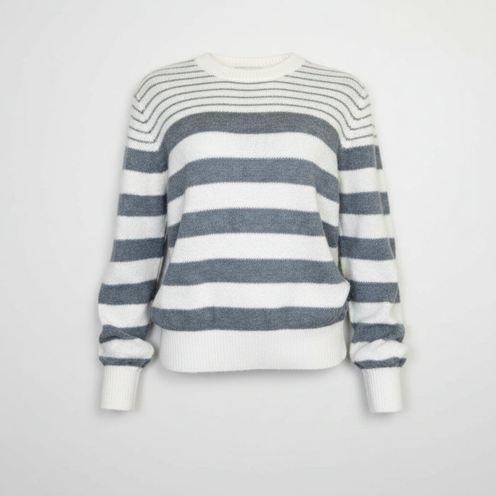 TWNS the label New Orleans knitwear pullover long sleeves round neck  with stripes