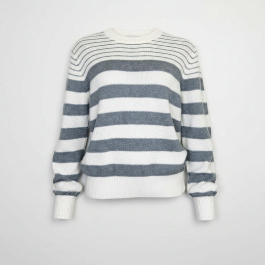 TWNS the label New Orleans knitwear pullover long sleeves round neck  with stripes