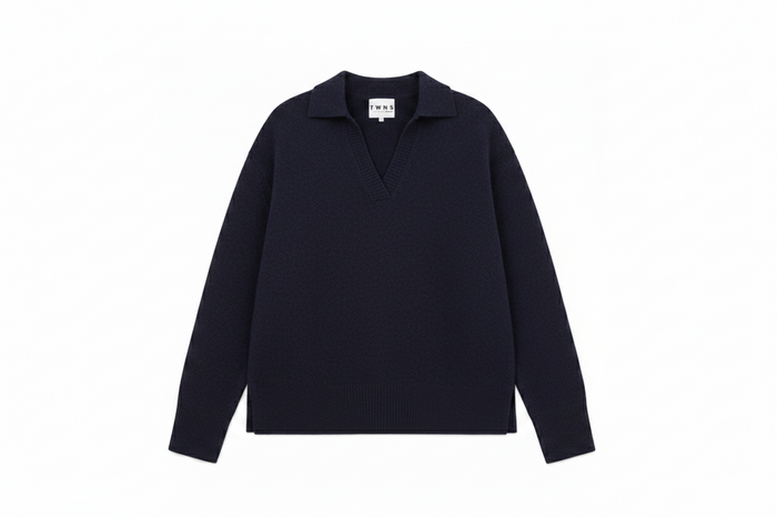 TWNS the label Sparks knitwear pullover long sleeved polo neck