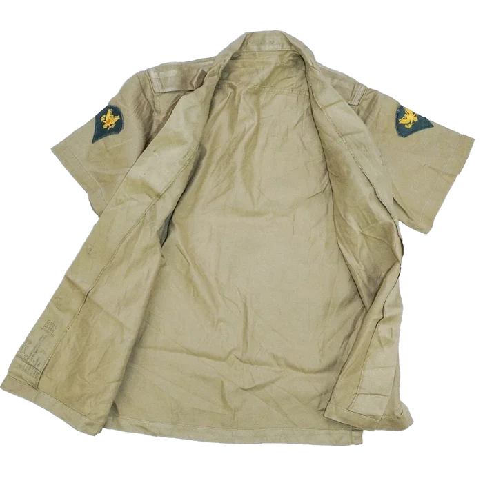 US Army 1950s Khaki Short Sleeve Shirt - Small - US Army Surplus - Field Shirts