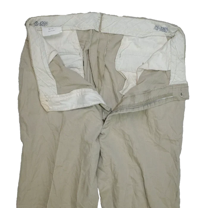 US Army 1970s Khaki Chino Trousers - 36x31, Large - US Army Surplus - Dress Trousers