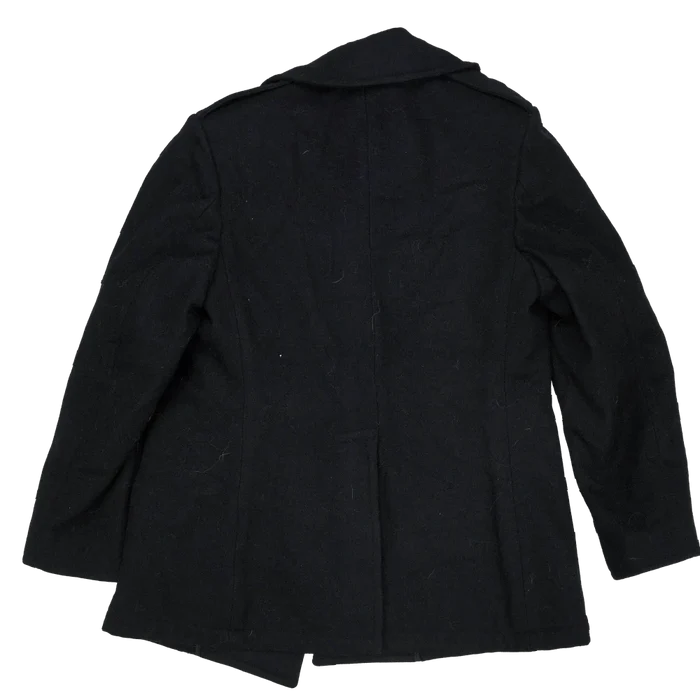 US Navy Women's Black Pea Coat - 14L, Medium - US Navy Surplus - Great Coats