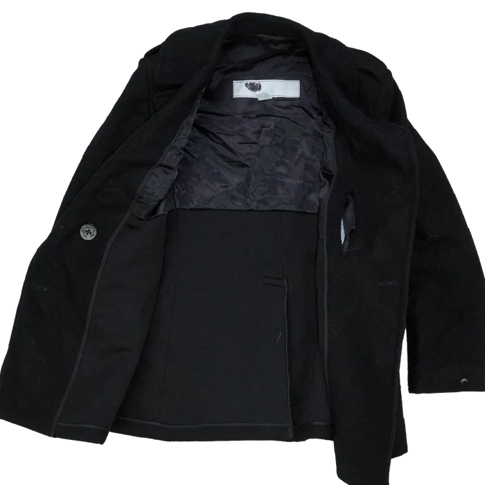US Navy Women's Black Pea Coat - 14L, Medium - US Navy Surplus - Great Coats