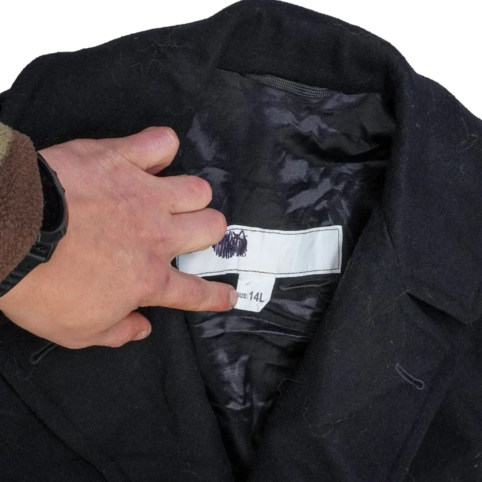 US Navy Women's Black Pea Coat - 14L, Medium - US Navy Surplus - Great Coats