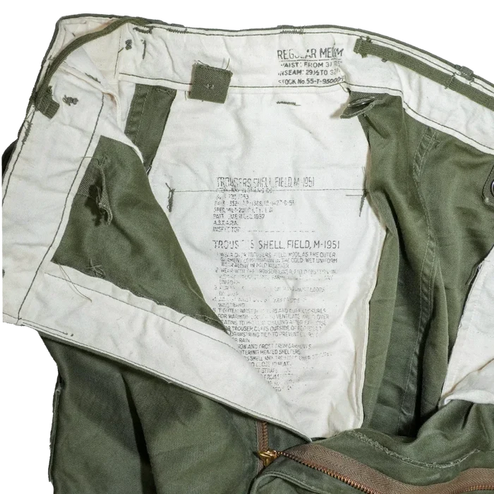 USGI M-1951 Field Shell Trousers - Medium Regular - US Army Surplus - Combat Trousers