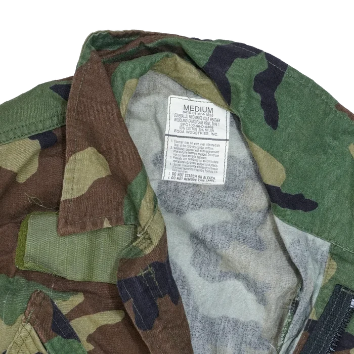 USGI Woodland Cold Weather Mechanics Coveralls - Medium - US Army Surplus - Overalls