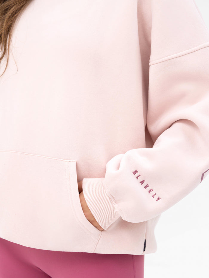 Varsity Isabel Oversized Hoodie - Ballet Pink