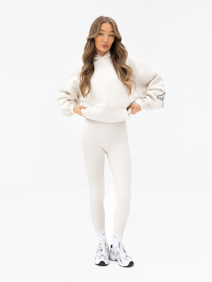 Varsity Isabel Oversized Hoodie - Chalk
