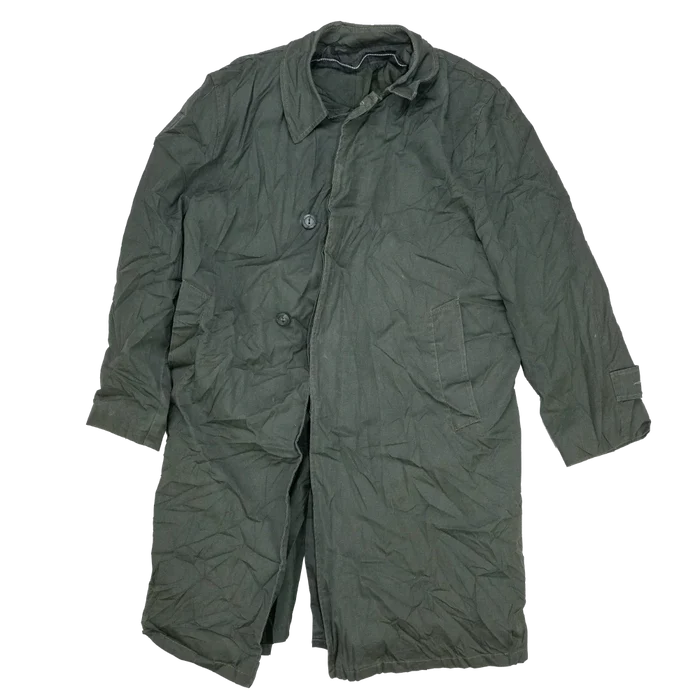 Vintage Dark Green All Weather Coat - Small - Army & Outdoors - Rain Jackets