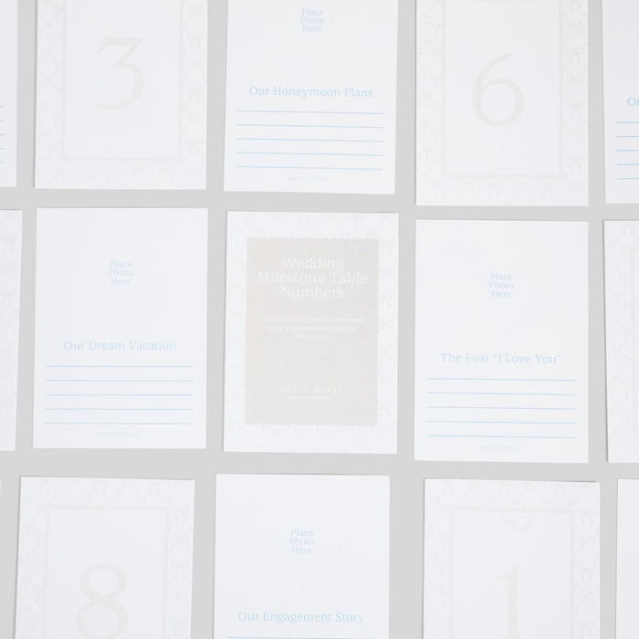 Wedding Milestone Cards & Stand