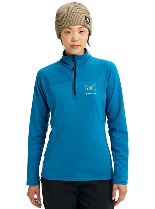 Product image of Women's Burton [ak] Helium Grid Quarter-Zip Fleece[Variant:Blue Teal]