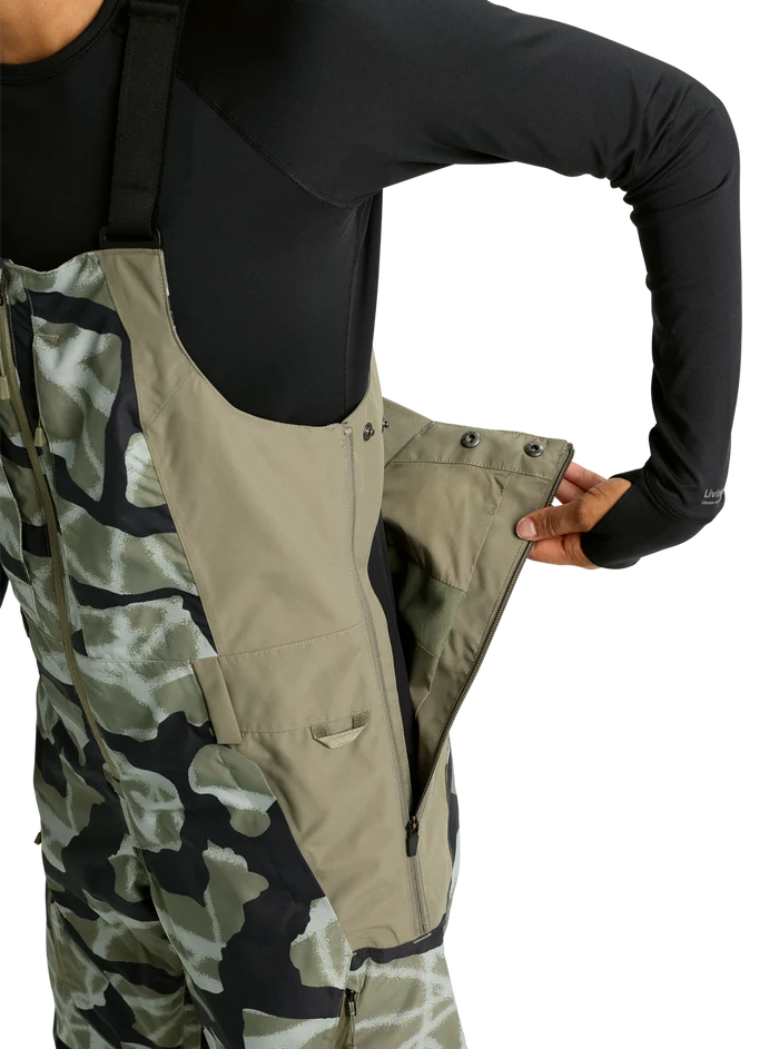 Product image of Women's Burton Reserve 2L Bib Pants[Variant:Graffiti Camo / Forest Moss]