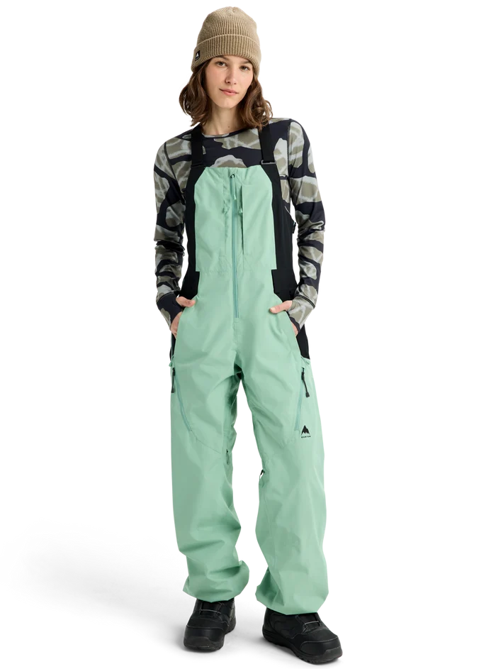 Product image of Women's Burton Reserve 2L Bib Pants[Variant:Soft Sage / True Black]