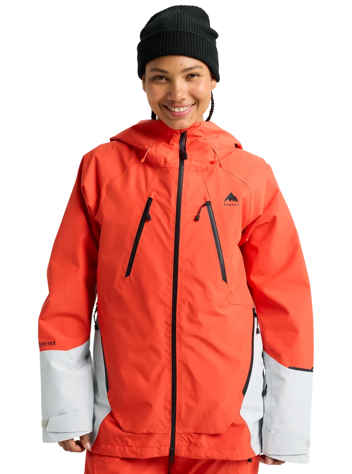 Product image of Women's Burton Reserve GORE-TEX 2L Jacket[Variant:Fiesta Red / Gray Cloud]