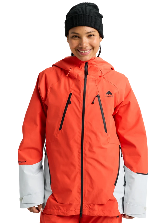 Product image of Women's Burton Reserve GORE-TEX 2L Jacket[Variant:Fiesta Red / Gray Cloud]