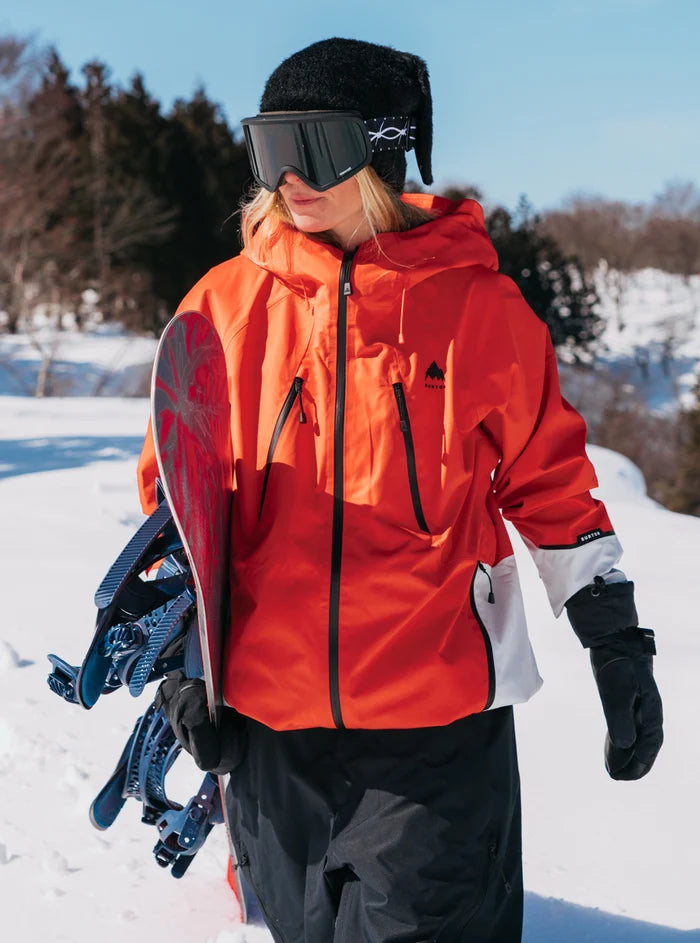 Product image of Women's Burton Reserve GORE-TEX 2L Jacket[Variant:Fiesta Red / Gray Cloud]