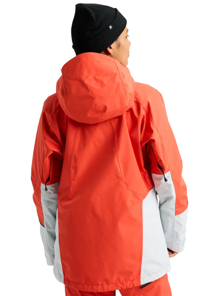 Product image of Women's Burton Reserve GORE-TEX 2L Jacket[Variant:Fiesta Red / Gray Cloud]