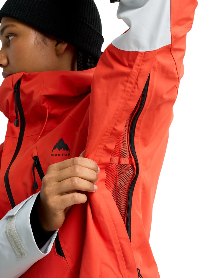 Product image of Women's Burton Reserve GORE-TEX 2L Jacket[Variant:Fiesta Red / Gray Cloud]
