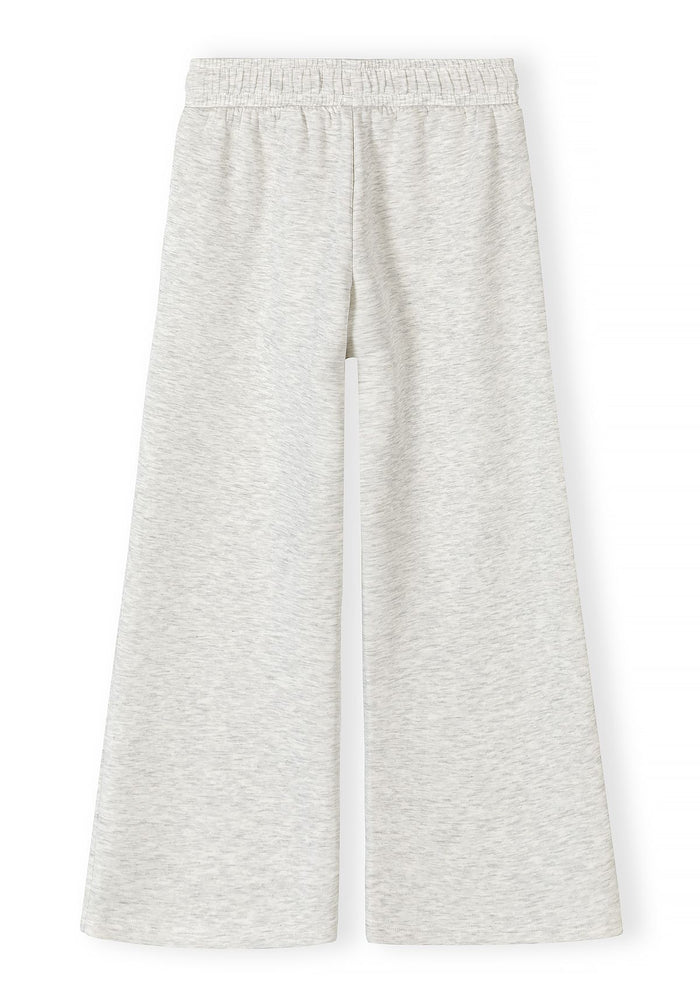 Wide Leg Joggers, Drawstring Waist, Grey Marl - 2