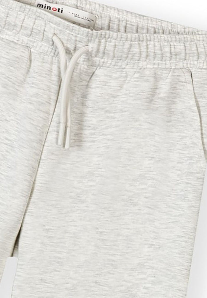 Wide Leg Joggers, Drawstring Waist, Grey Marl - 3