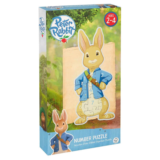 Wooden Peter Rabbit Number Puzzle Counting Jigsaw 11 Pieces