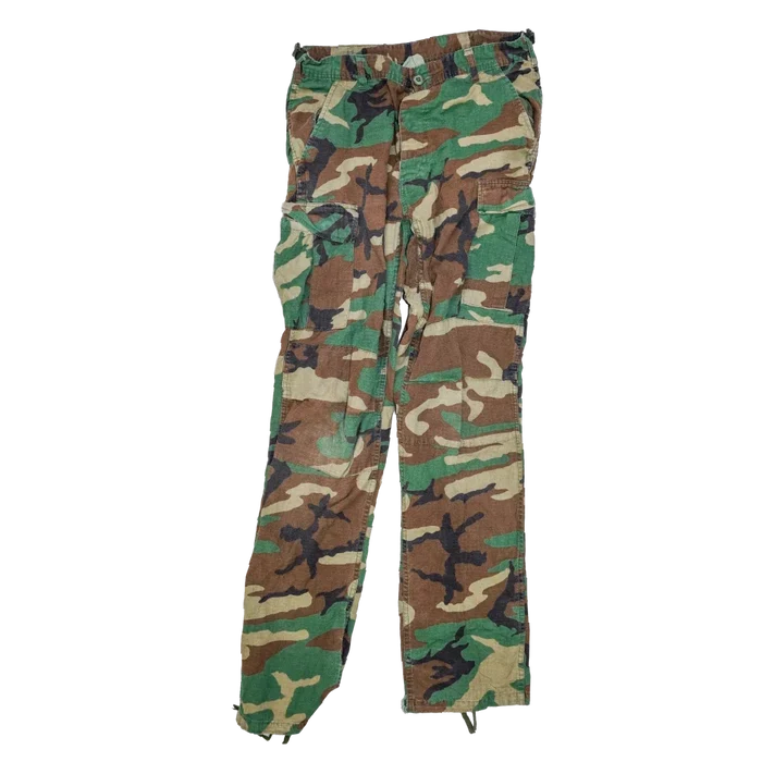 Woodland Ripstop BDU Trousers - Medium Long - Army & Outdoors - Combat Trousers