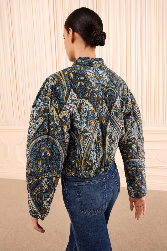 Yara Silk Jacket - Prussian