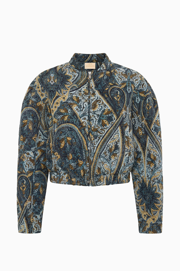 Yara Silk Jacket - Prussian