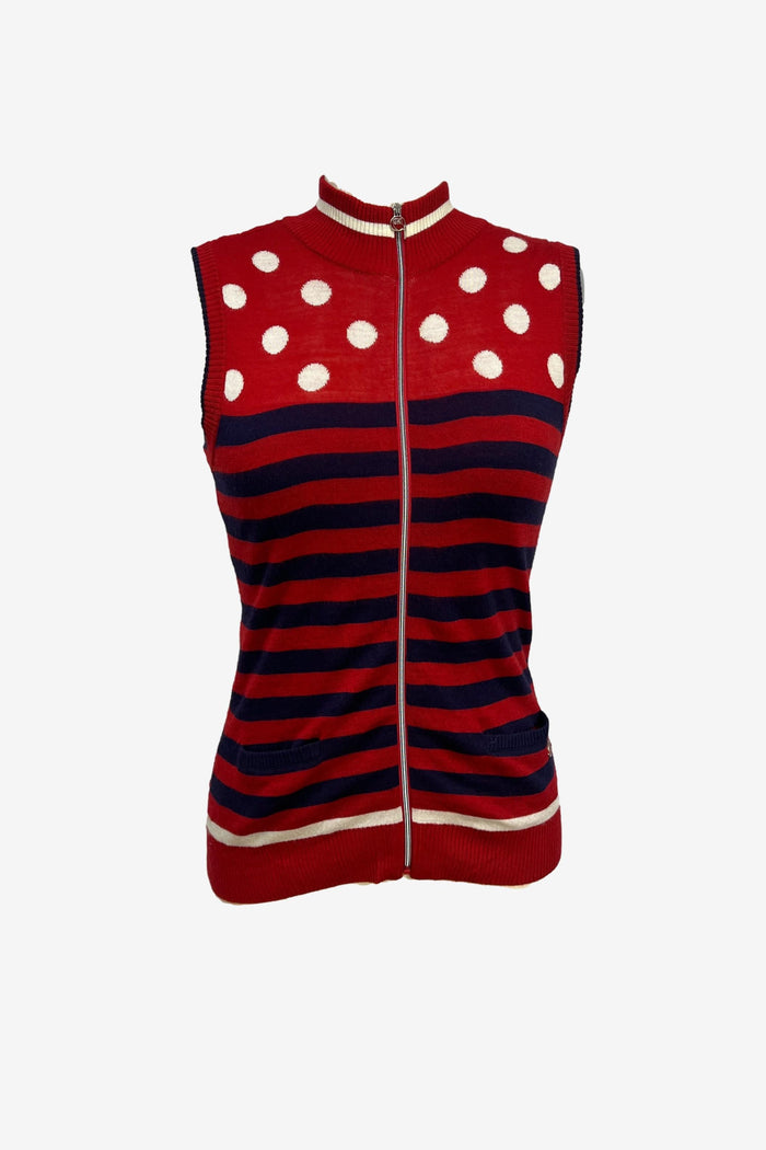 Zishen Sports Patterned Zip Vest